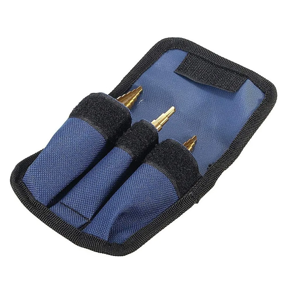 

3pc Hss Step Cone Taper drill bit for metal Plastic Hole Cutter Metric 4-12/20/32mm 1/4" Titanium Coated Metal Hex Taper