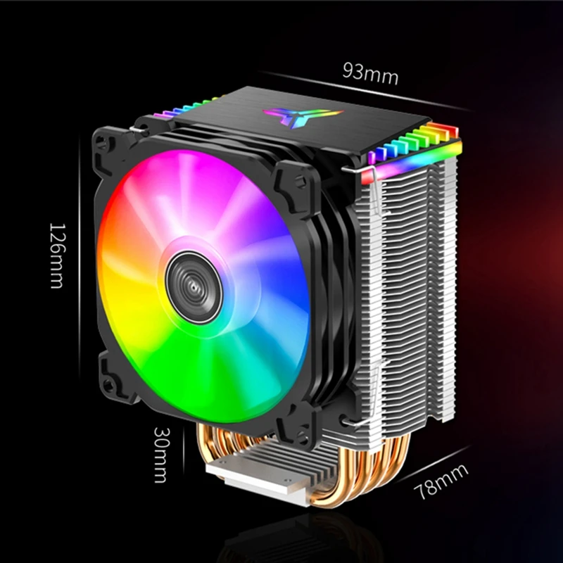 Jonsbo Cpu кулер 92X92mm Argb мини вентилятор 4 тепловые трубы радиатор для Lga775 1150 1151 1155 Am2 +