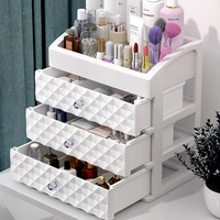 plastic drawer makeup organizer cosmetic beauty box nail desktop storage jewelry case brush lipstick nail polish container