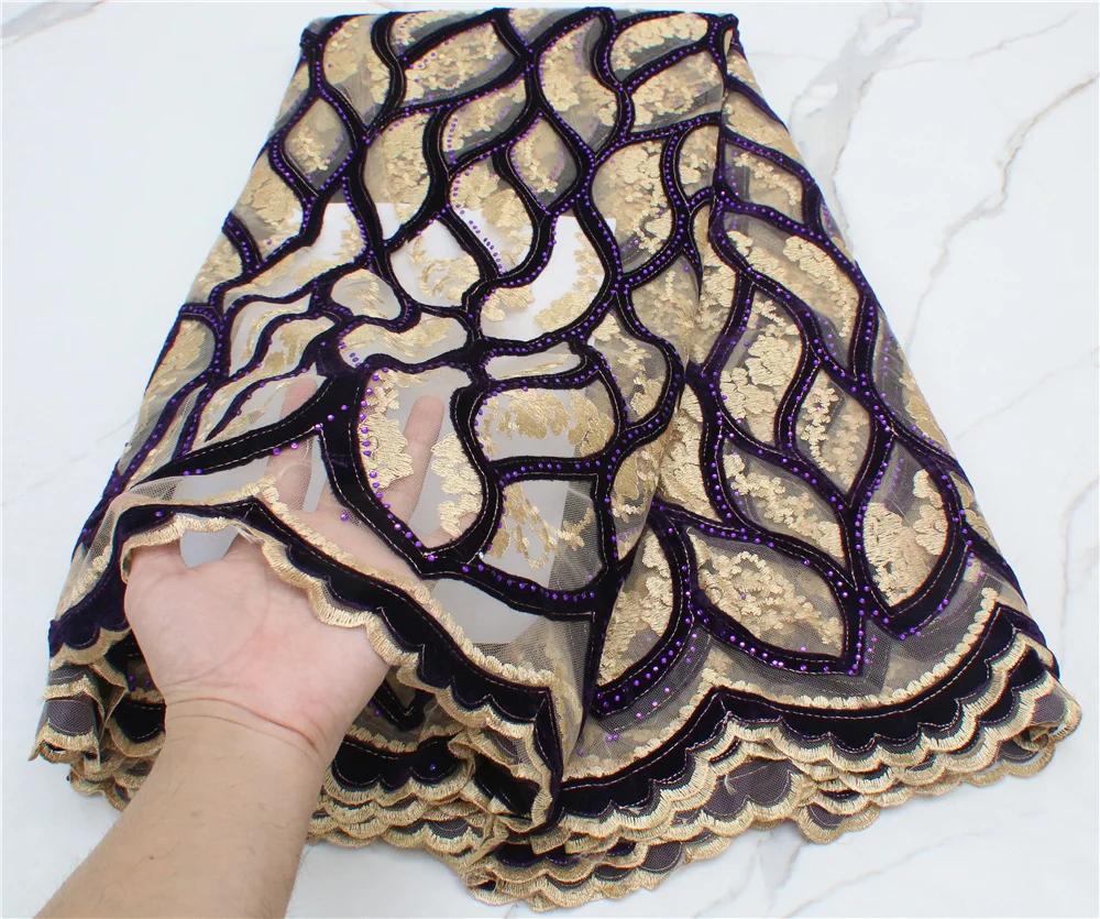 

PGC 2021 Высококачественная африканская французская бархатная кружевная ткань для свадьбы новейшие нигерийские кружевные ткани с камнями для...