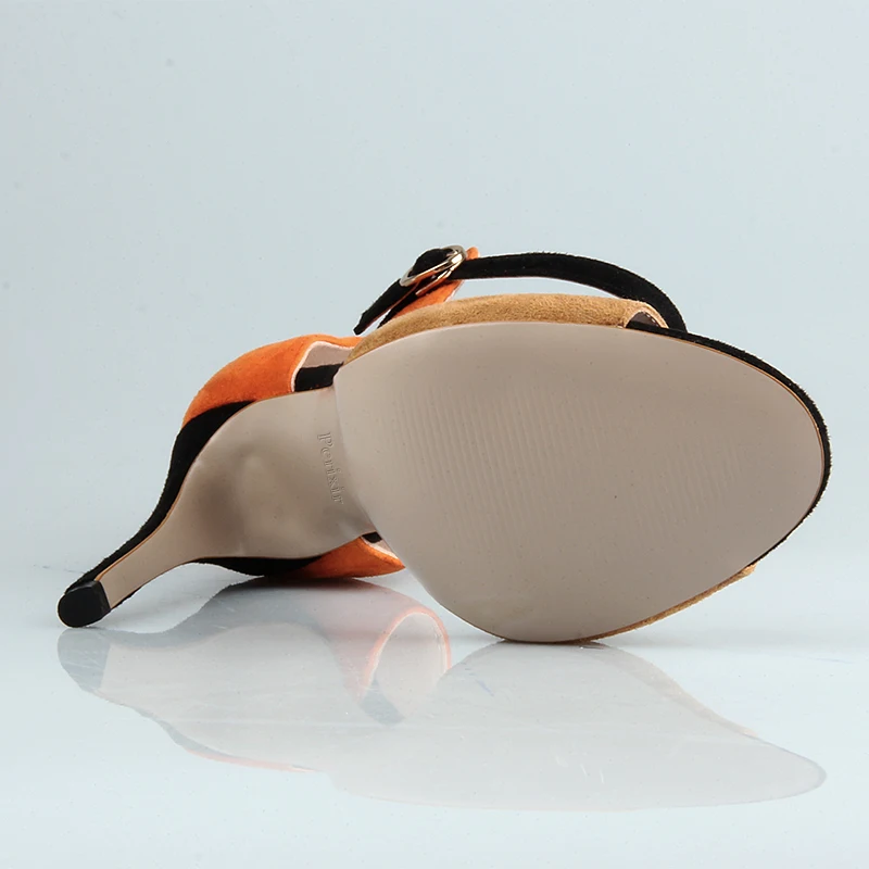 Женские босоножки на высоком каблуке Perixir 2020 с открытым носком летние оранжевые