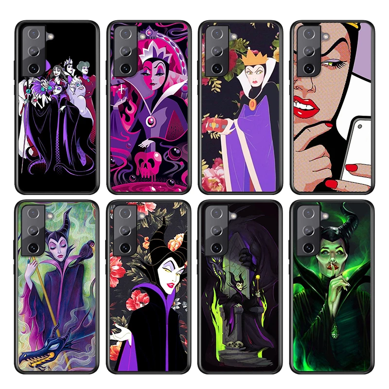 

Disney villain witch For Samsung Galaxy S21 S20 FE S10e S10 S9 S8 S7 S6 Ultra Plus Lite 5G Edge Black Soft Phone Case