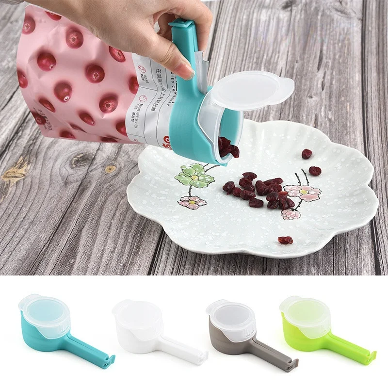 

Sealed Dumping Food Storage Bag Clamps Food Sealing Clamps Effect Clamps with Large Flow Nozzles for Storing Food Kitchen Tools