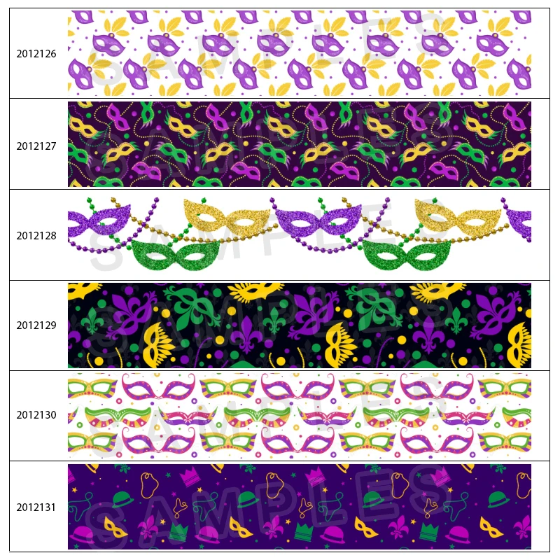

10yds американская перьевая маска Марди Гра с принтом корсажная/атласная лента