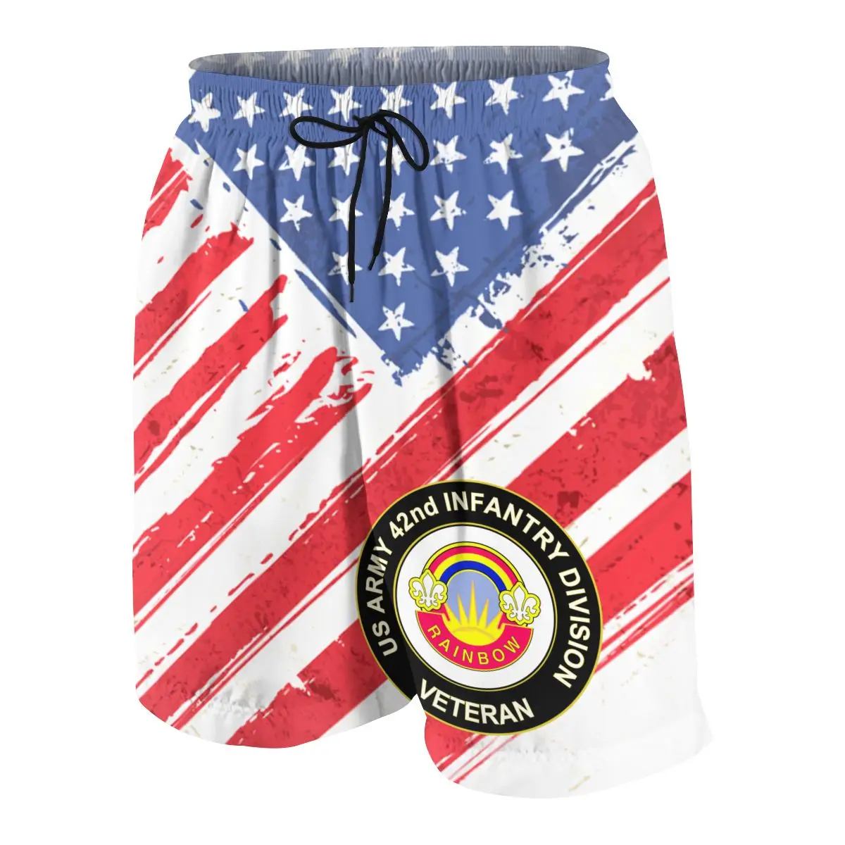 

US Army 42nd Infantry Division Unit Crest Veteran Youngsters Summer Short Pants 2021 Casual Beach Shorts Body Fitness