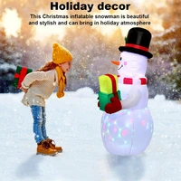 150cm led light inflatable model christmas snowman colorful rotate airblown dolls toys for holiday household party accessory
