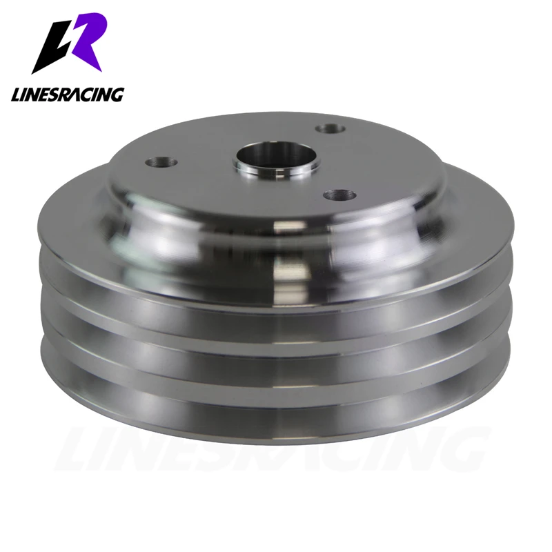 Подходит для небольших BlockChevy живые обои Алюминий 3 паз шкив коленчатого вала