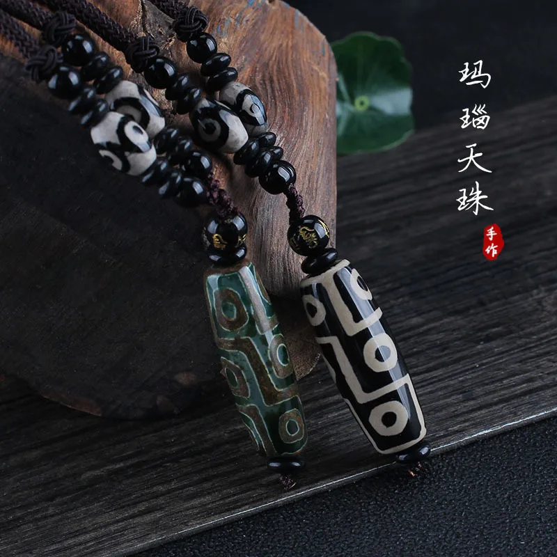 8 глаз S1.6 * 4. 2 см 5 цветов Evae peace Nature stons Dzi Beads этническое винтажное ожерелье с Буддой