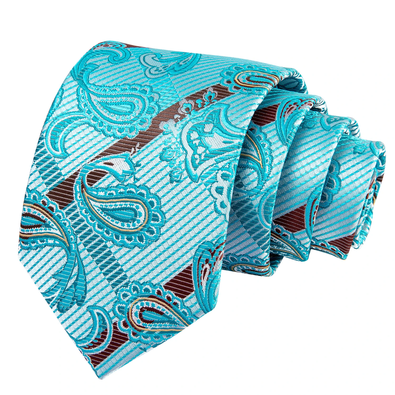 

Paisley New Fashion 100% Silk Blue Men Ties Neckties Jacquard Party Business Handkerchief Cufflink Tie Set Barry.Wang N-0570