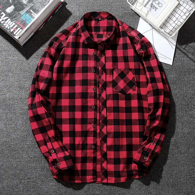 Мужская клетчатая рубашка 10xl 9xl 8XL с длинным рукавом приталенный крой размера