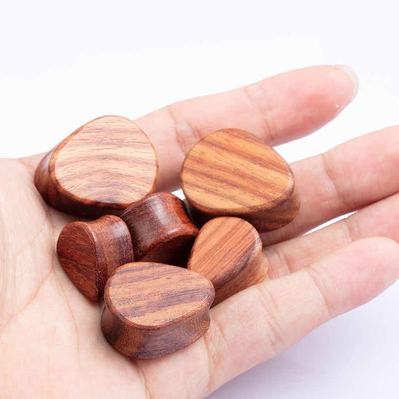 

2PCS 8-25mm Ear Plugs and Tunnels Wood Set Flesh Gauges Earring Piercing Punk Earlet Expander Stretcher Women Men Body Jewelry