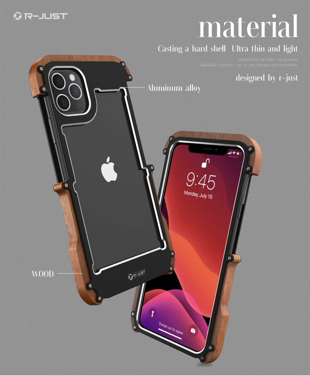 Алюминиевый металлический бампер для iPhone 11 11pro max деревянная рамка ретро пара чехол для телефона для iPhone X XS XR max рамка чехол bmper