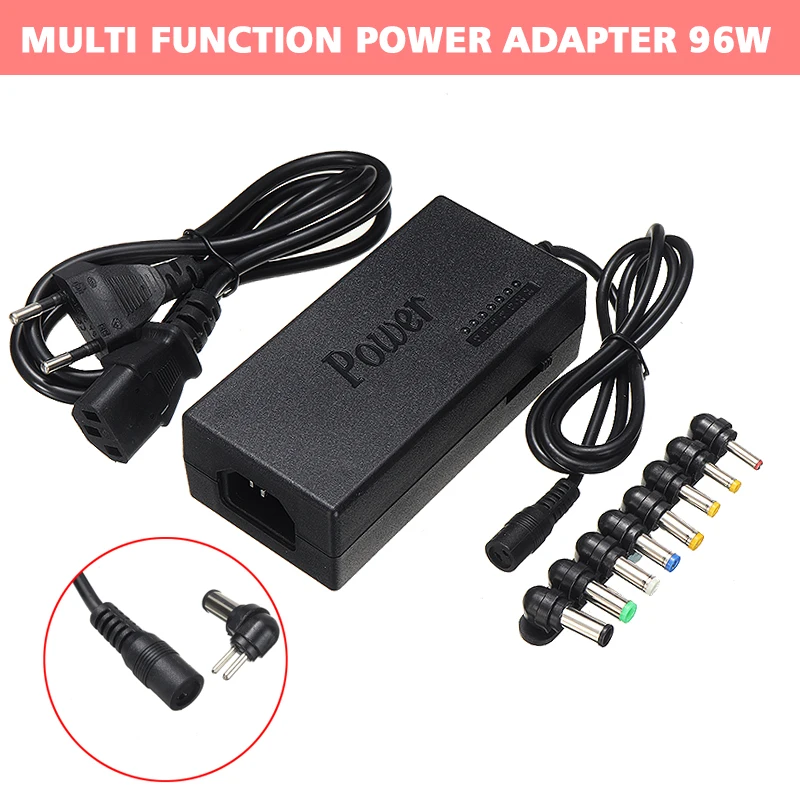 Купи For L-enovo/Dell/Toshiba/HP/Asus/Acer 1pc Multi-functional 96W Notebook Power Supply Adapter Adjustable 12-24V Laptop Charger за 563 рублей в магазине AliExpress