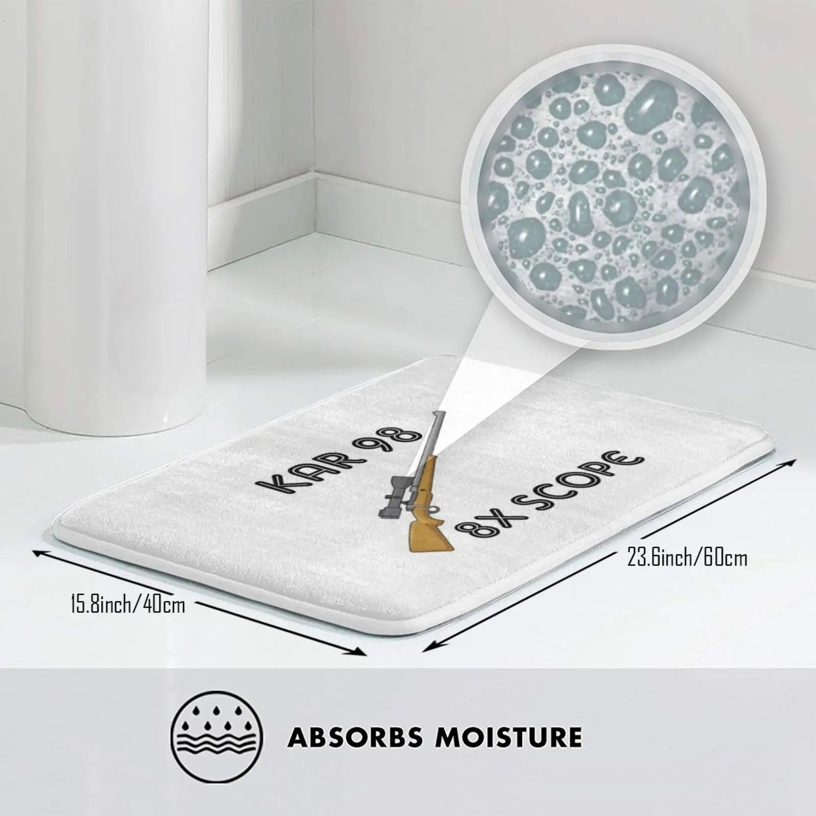 Kar 98 Lovers Mat Rug Carpet Anti-Slip Floor Mats Bedroom Gun |