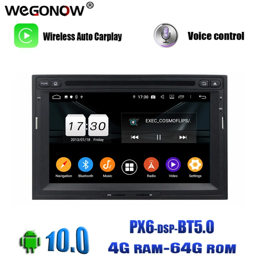 Топ Android 10 0 64 Гб ПЗУ 8 ядер автомобильный DVD-плеер GPS карта RDS радио Wi-Fi BT5.0 для PEUGEOT PG