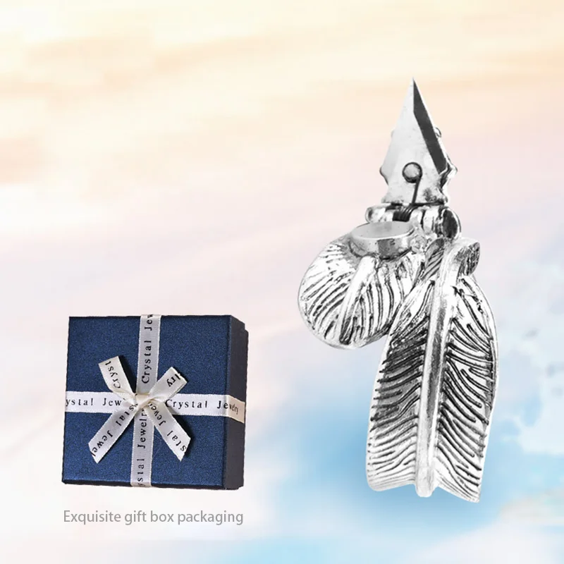 Кольцо с перьями в стиле ретро для мужчин и женщин регулируемый размер