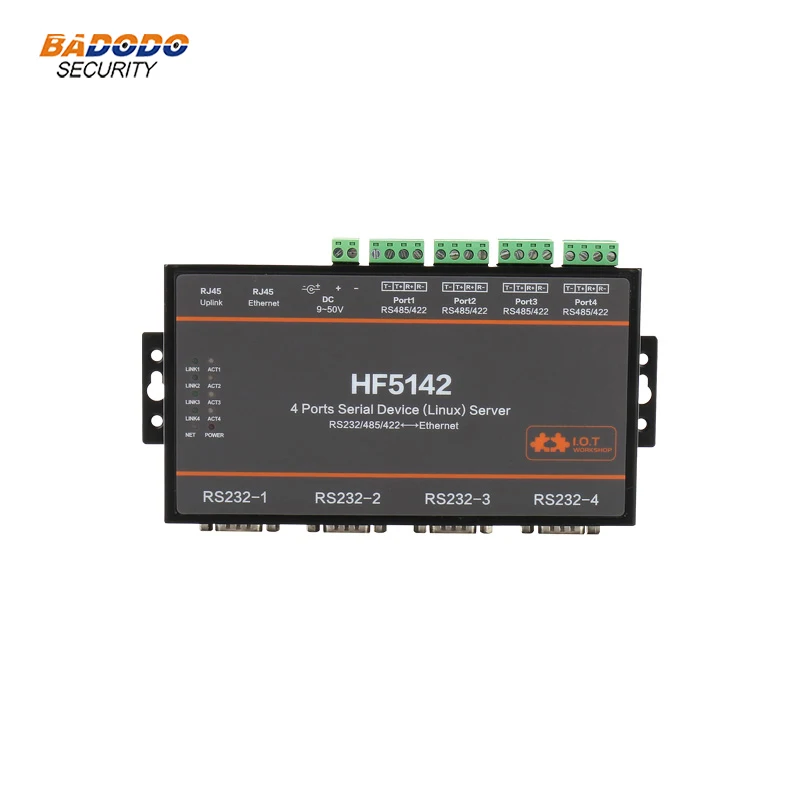 Последовательное устройство HF5142 с 4 портами (Linux) сервер RS232/485/422 для Ethernet