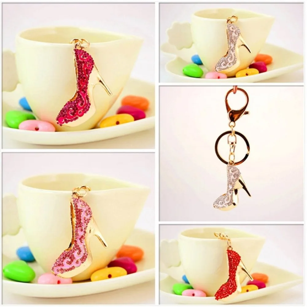 Модный дизайн Креативный брелок для ключей Женская обувь на высоком каблуке