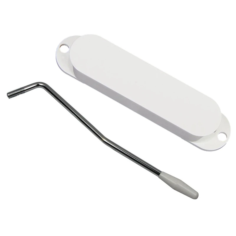 

4 Pcs Guitar Accessories: 3 Pcs White Single Coil Pickup Cover & 1 Pcs Single Tremolo Arm Whammy Bar with Knob