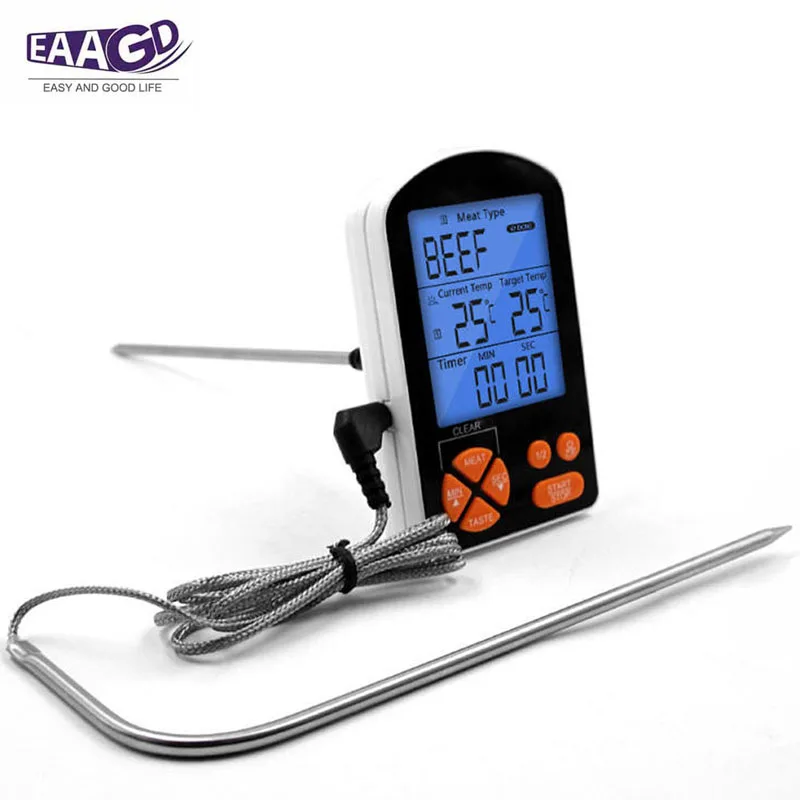 Двойной зонд термометр для мяса мгновенное быстрое считывание Кухонные цифровые
