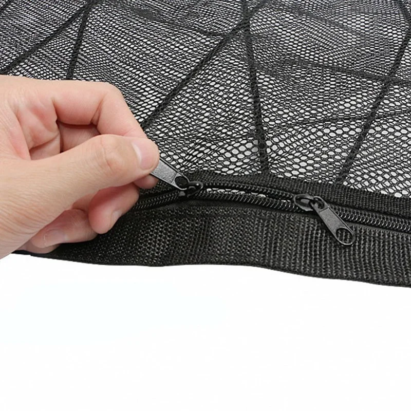 Car Double-layer Ceiling Storage Net Pocket Roof Bag Cargo Breathable Mesh Auto Stowing Tidying Interior Accessories | Автомобили и