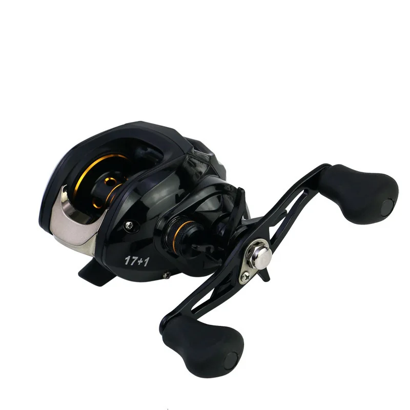 

Baitcasting Fishing Reel Stainless Steel Equipped PE 4 Strands Line 7.1:1 Rotating Reel Carp Bait Fishing Ultra Light Wheels