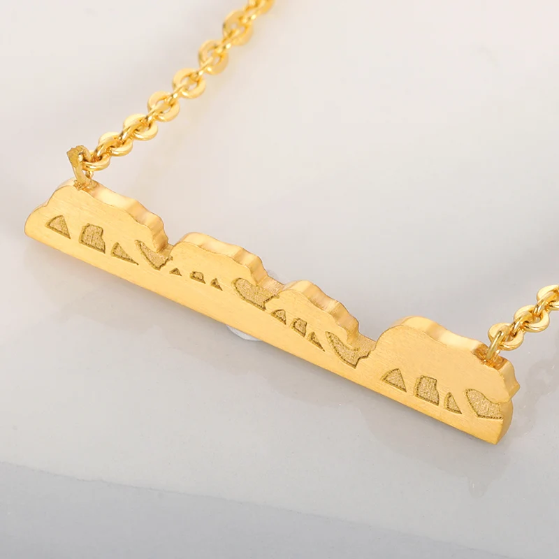 Hollow Moon Phase Pendant Necklace Gold Color Stainless Steel Chain Long Bar Collier Femme Lunar Talisman Witchcraft Jewelry | Украшения и