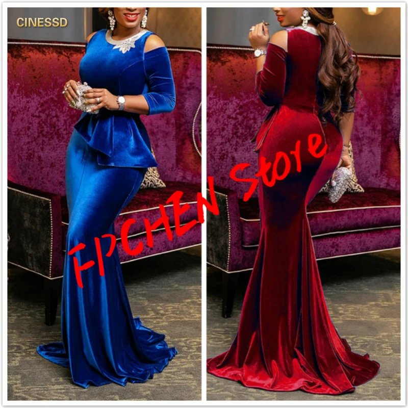 Новейшее издание женской одежды в африканском стиле бархатное вышитое