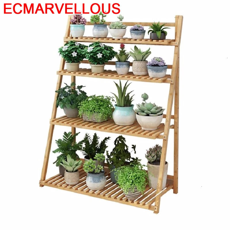 Деревянная стойка для растений стеллаж выращивания цветов на балконе|Полки