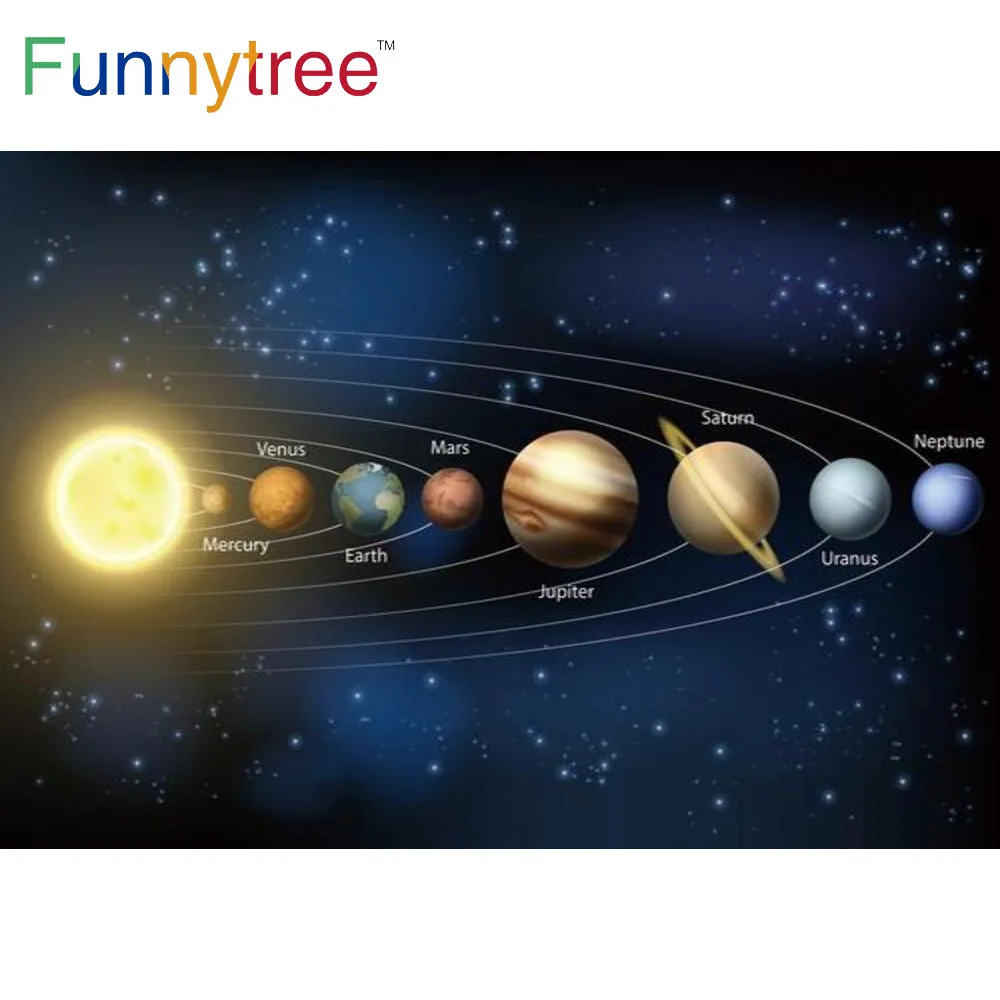 

Фон Funnytree для фотосъемки с изображением планеты космоса звезд дня рождения новорожденных вечеринки в честь рождения ребенка комета Галакти...
