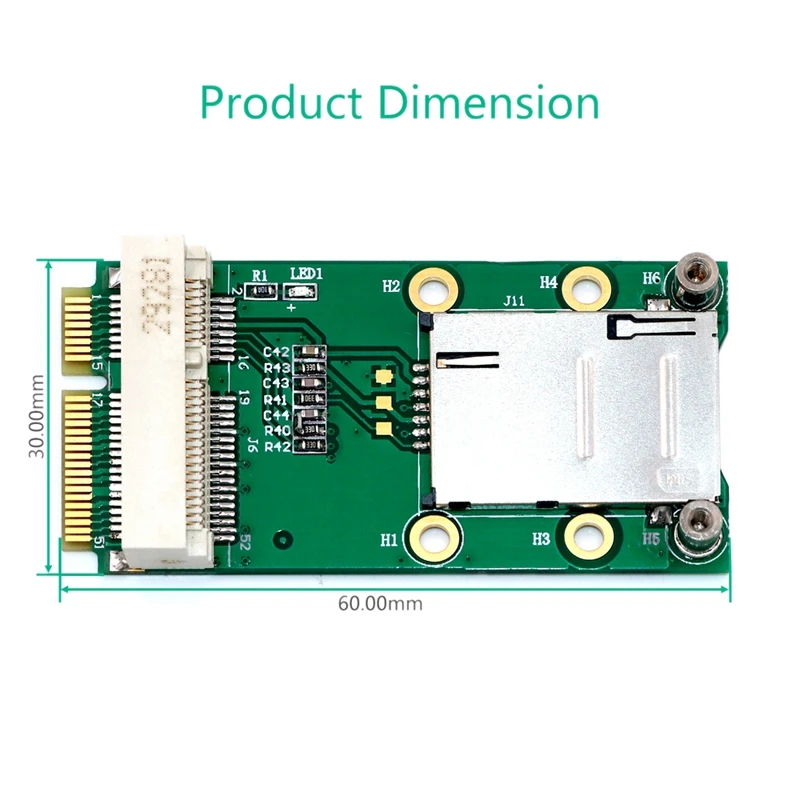Новый мини-адаптер PCI Express для модуля 3G 4G со слотом USIM Mini E MINI PCI-E Riser Card Поддержка 3G/4G