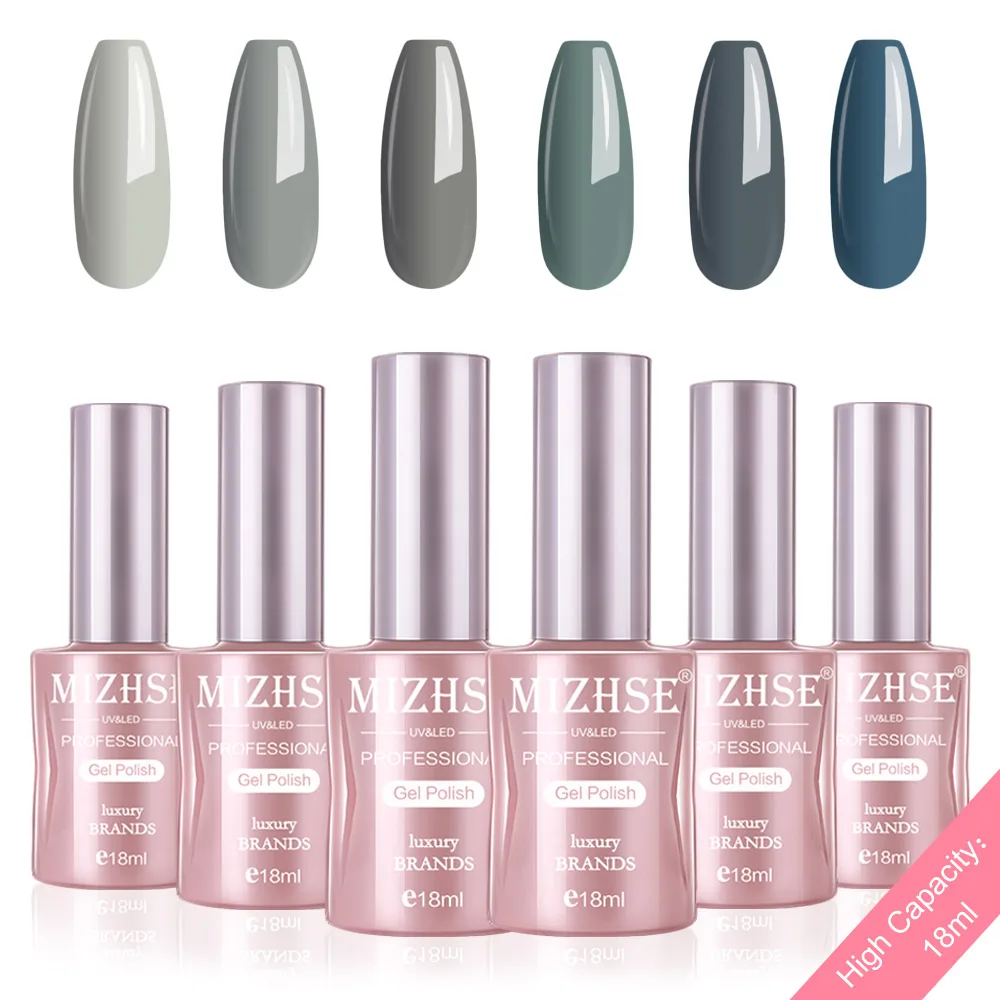 P08 MIZHSE набор гель-лака UV Vernis Полупостоянный Гель-лак лаковое гелевое покрытие для ногтей Отмачивание Чистый Цвет Гель-лак Подарочная коробка салонные наконечники - Цвет: P08