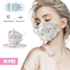 10 шт., маски для лица с цветочным принтом