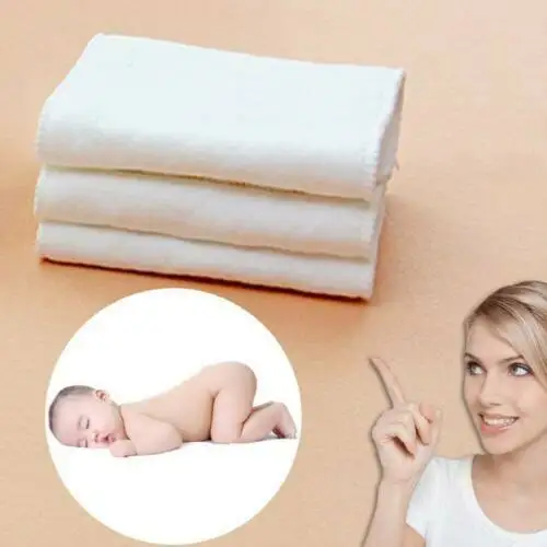 10 шт. Многоразовые детские подгузники хлопковые ткань Подгузники моющиеся 100%