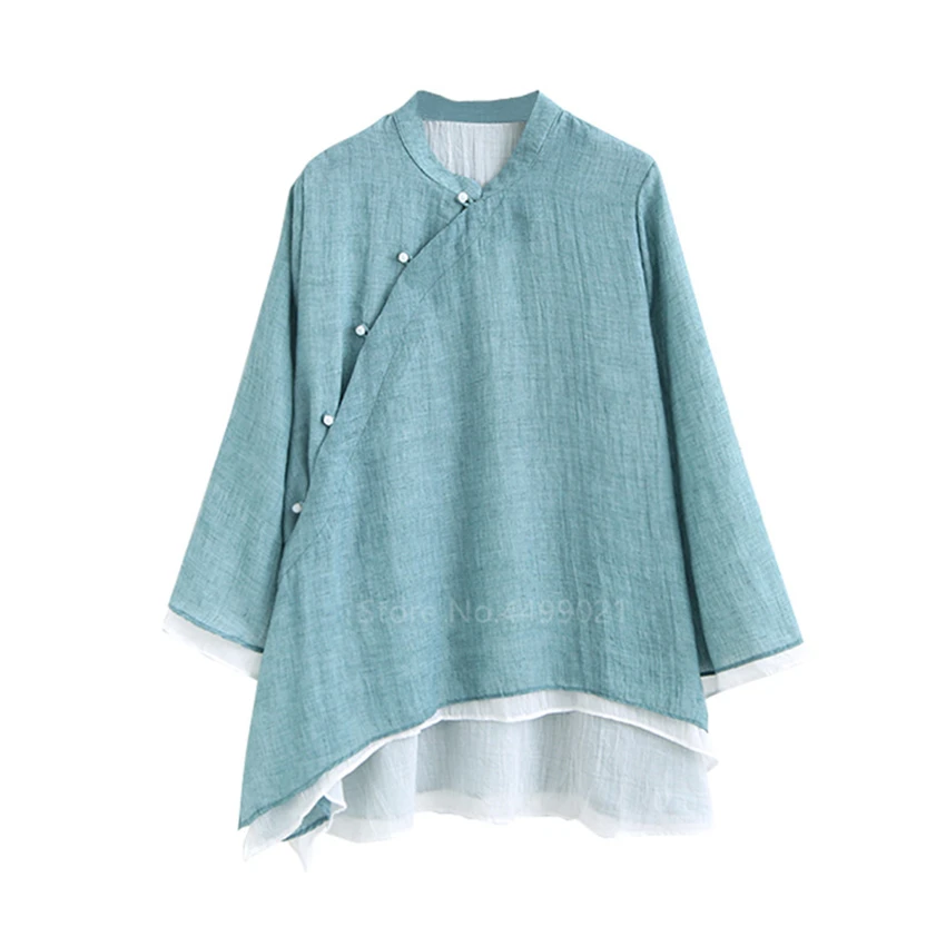 Блузка женская в китайском стиле традиционная винтажная хлопковая Восточная