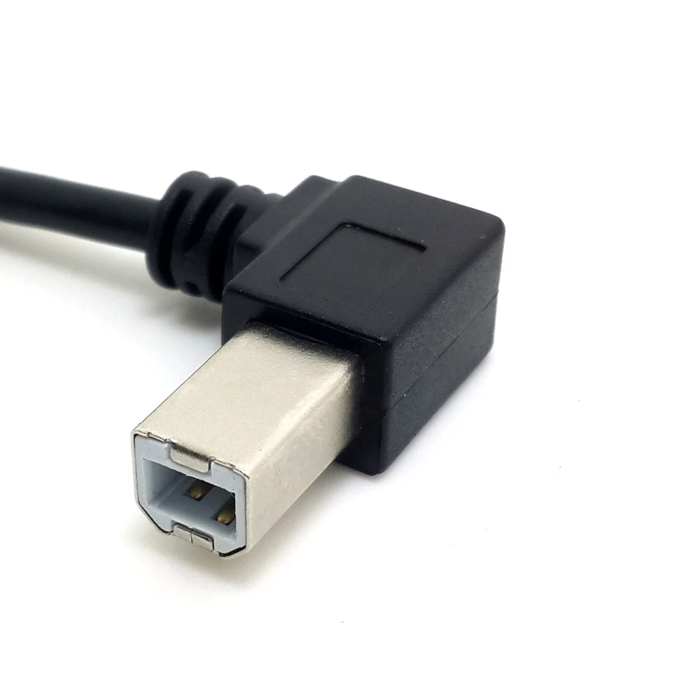 

50cm 100cm 90 degree Right Angled USB printer cable USB 2.0 A Male to Right Angled B Male Scanner Printer Cable blakc color
