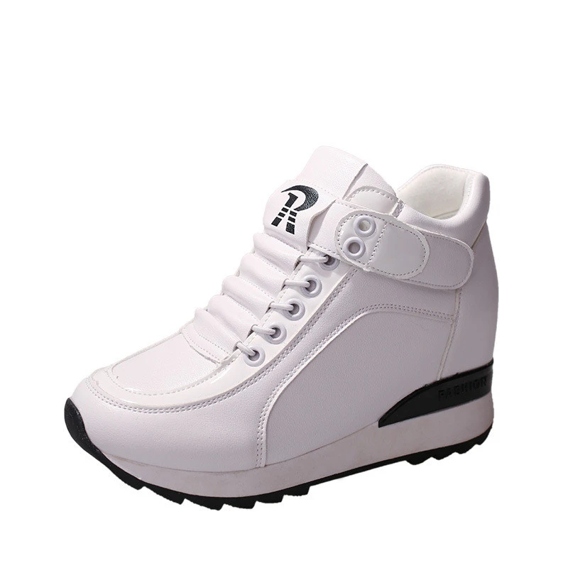 Женские кроссовки на танкетке 6 см повседневная обувь платформе скрытый каблук