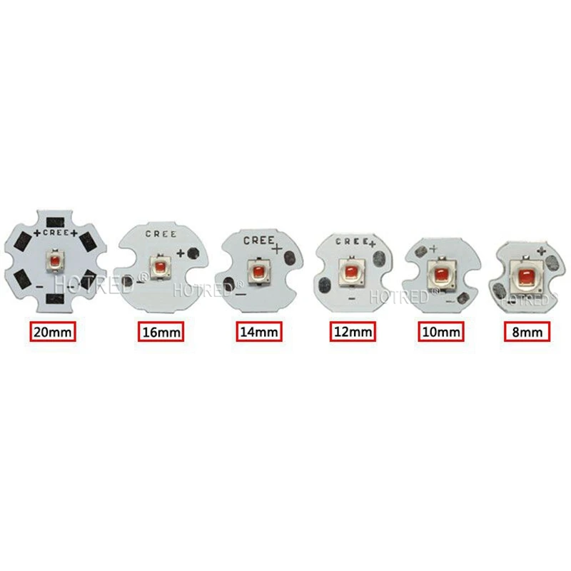 1 шт. 10 шт 50 в наборе оригинальный Cree XPE2 XP E2 фото темно красный 660nm 3 Вт мощности