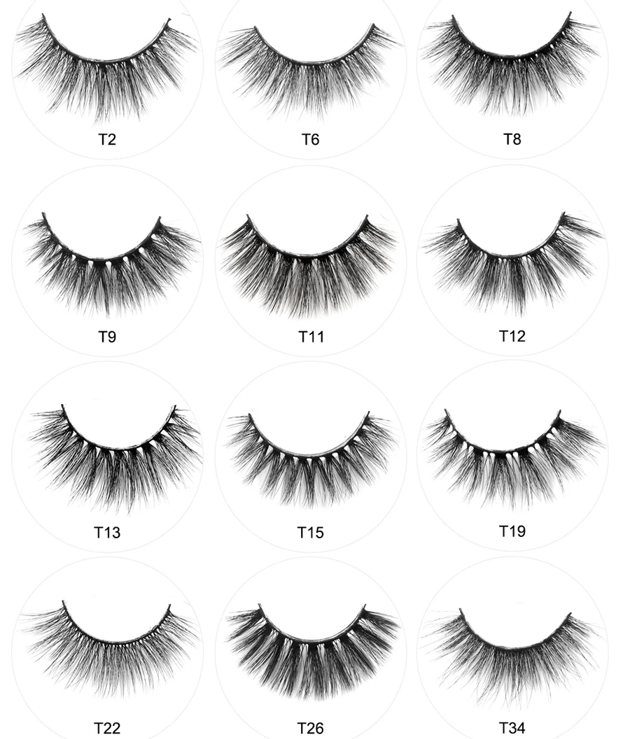 

Faux Mink Hair False Eyelashes Wholesale 10/30/50 pairs 3D Faux Mink Lashes Natural Beauty Makeup Extension Eyelashes Package