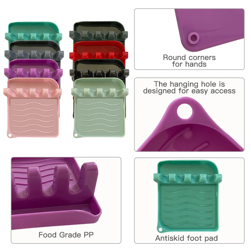 Ложка Держатель подставка Пластик ковш Лопата для отдыха крышки кастрюли