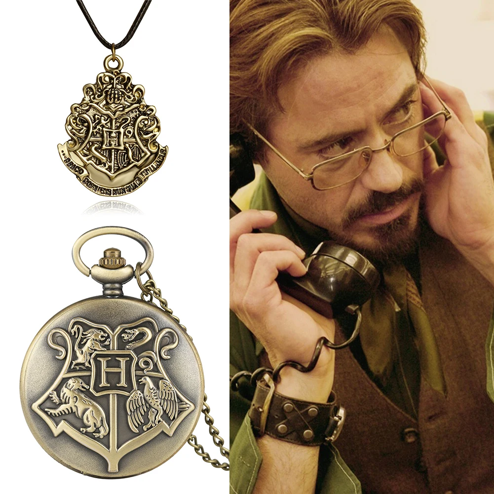 Bronze Vintage Pocket Watch Men Quartz Numerals Pocket Watches Ladies Retro Pendant Necklace Practical Gift Set Box to Friends