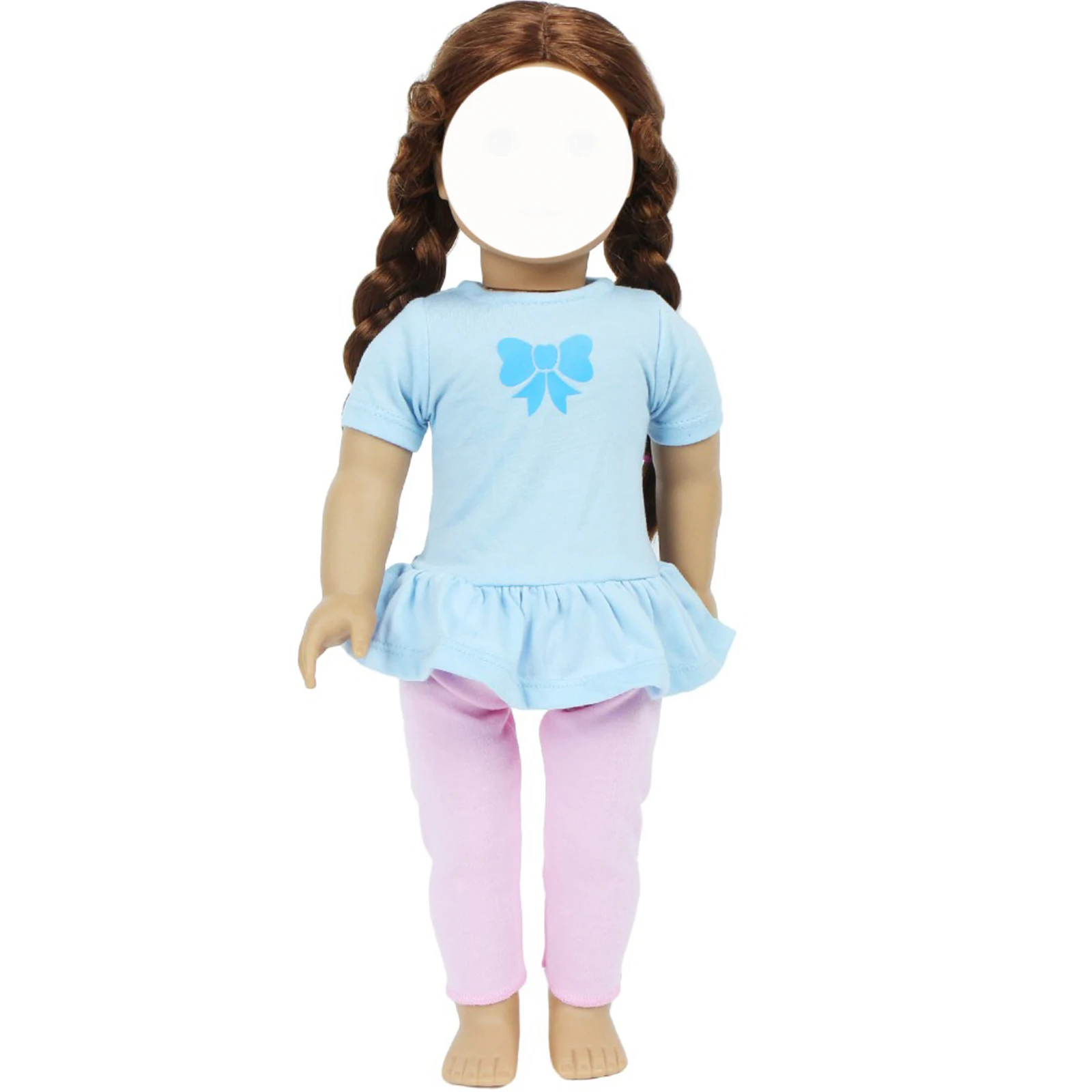 Ручной работы милый наряд на каждый день повседневная одежда голубое платье