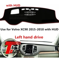 taijs factory sport casual polyester fibre car dashboard cover for volvo xc90 2015 2016 2017 2018 with hud left hand drive