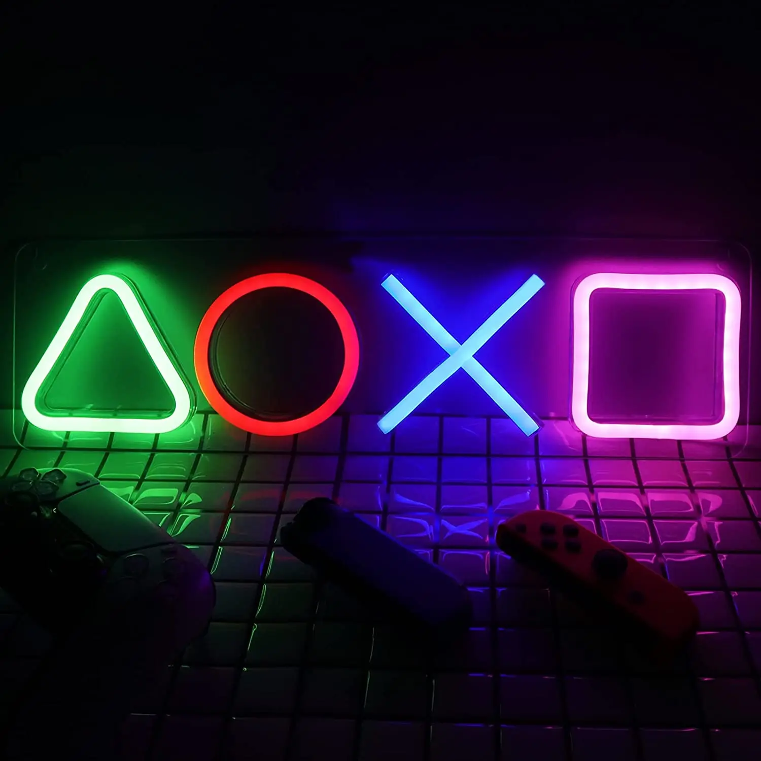 

Icon Gaming Ps4 Game Neon Light Sign Control Decorative Lamp Colorful Lights Game Lampstand Led Light Bar Club Wall Decor
