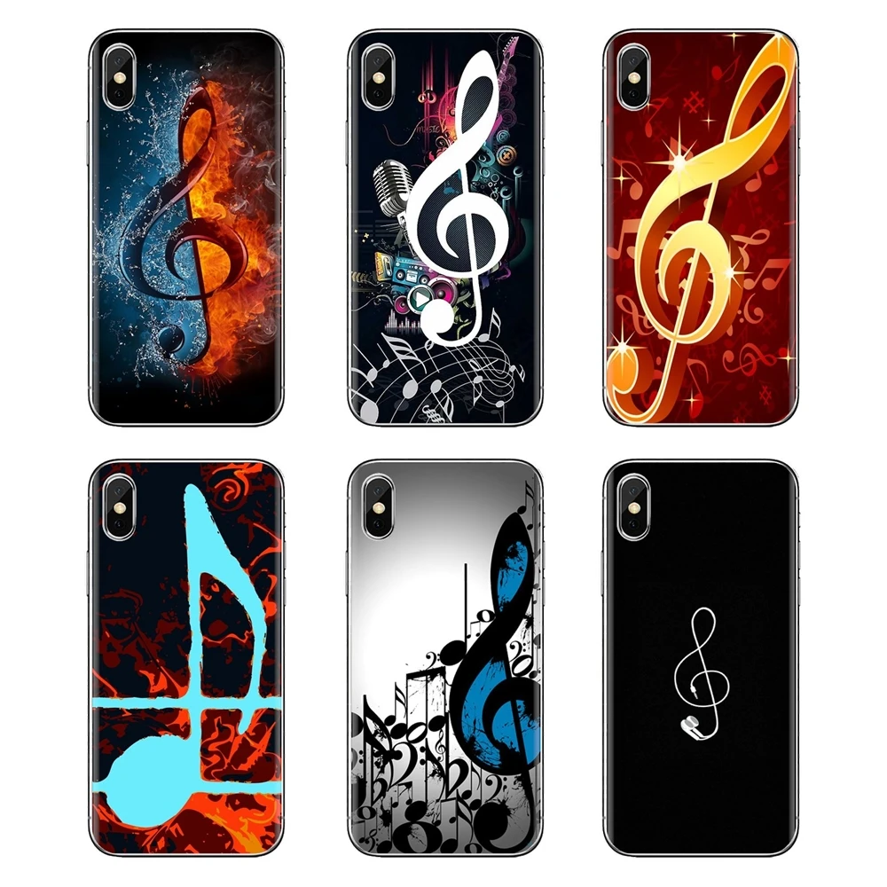 В виде скрипичного ключа звук логотип прозрачный мягкий чехол для LG G3 G4 мини G5 G6 G7