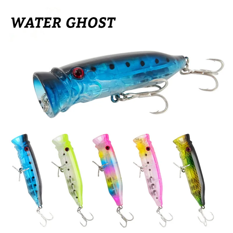 

1 Piece / New Pop Bait 6.5 Cm / 9 G Fishing Bait Troll Top Water Squid Peskeska Artificial Balance Weight PVC Box