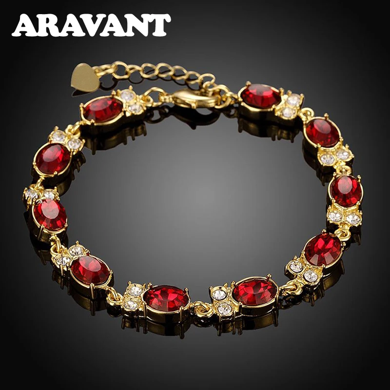 

24K Gold Owl Charm Bracelet For Women Wedding Fashion Jewelry