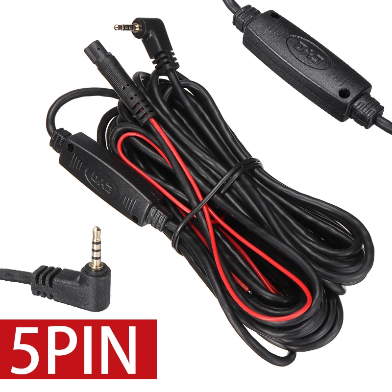 

2.5mm Plug Male To 5 Pin Video Extension Cable For Car DVR Backup Rear View Camera Video Cables 10M