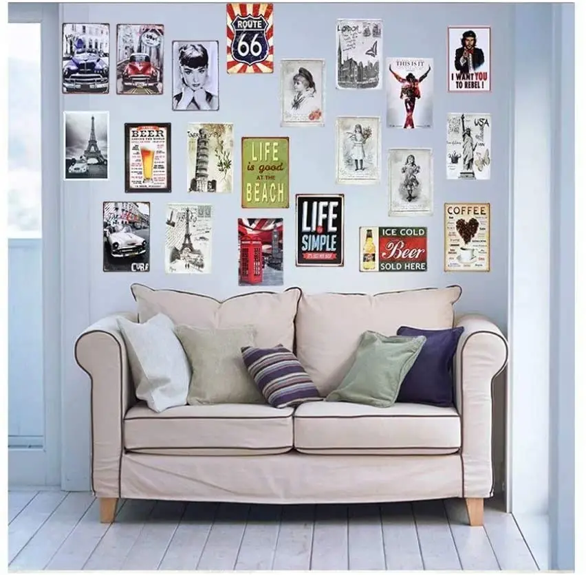 Винтажная металлическая забавная жестяная винтажная винтовка Марлин 1974 8x12