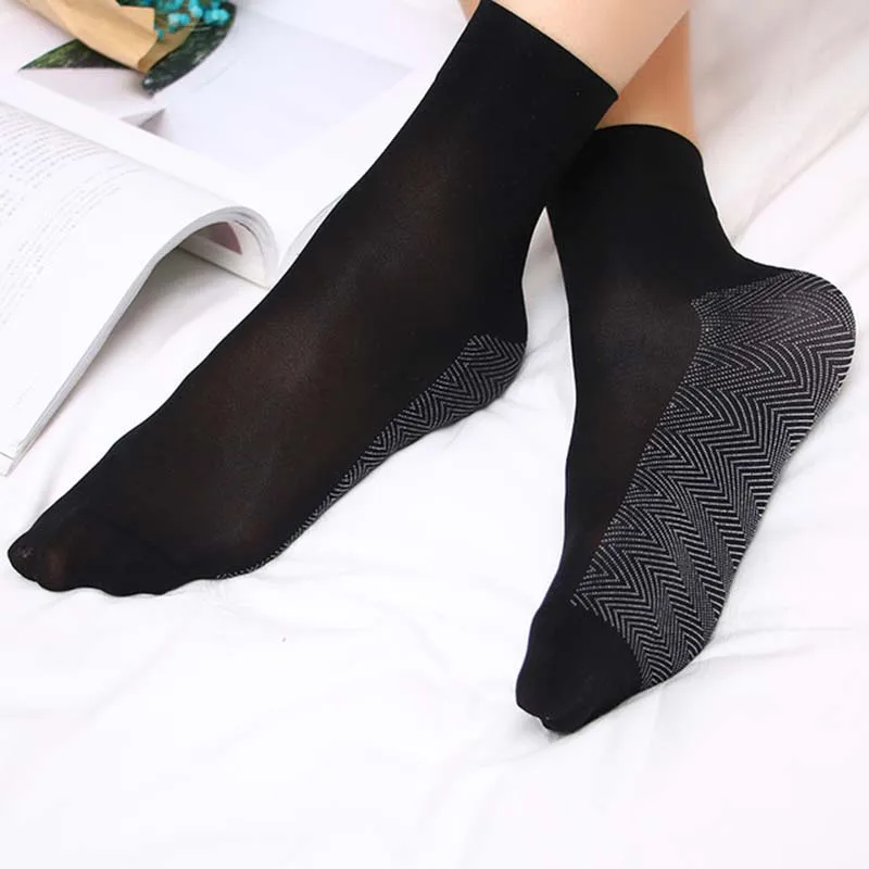 3 пары Осенние однотонные женские носки Нескользящие шерстяные Хлопковые